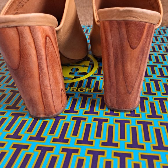 Tory Burch Raya Leather Mule Sandal Sand - Picture 6 of 7